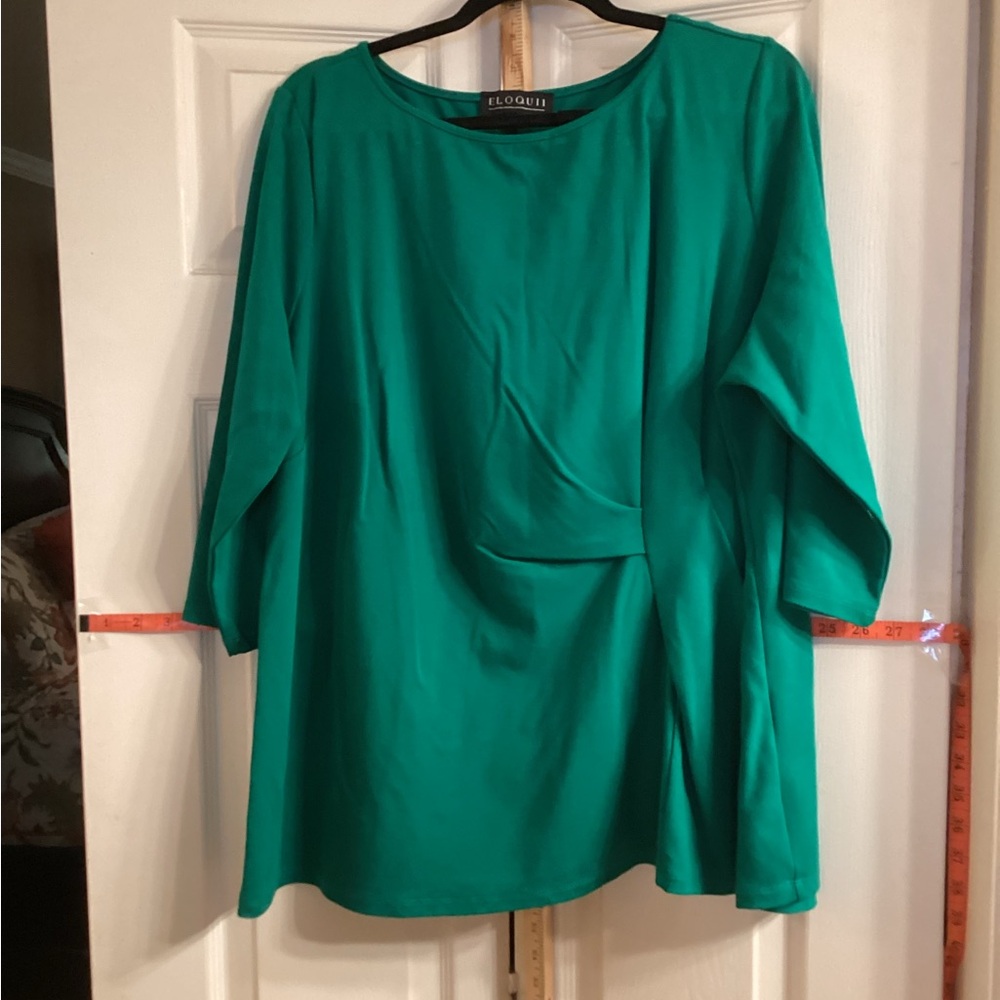 Eloquii Vibrant Green Blouse